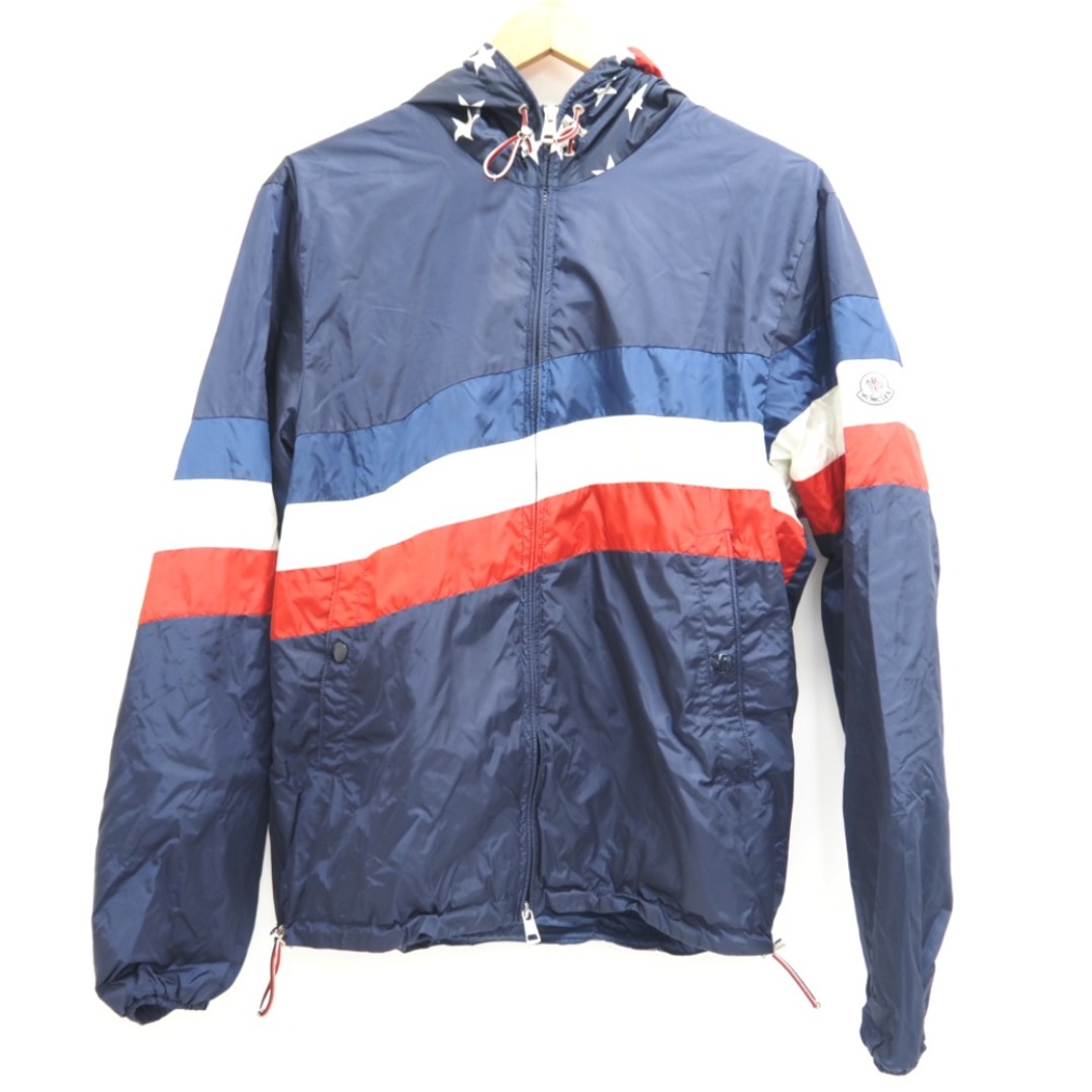 モンクレール MONCLER ナイロンジャケット
 ロゴワッペン CAM トリコロール E10914113685 ネイビー約57cm身幅