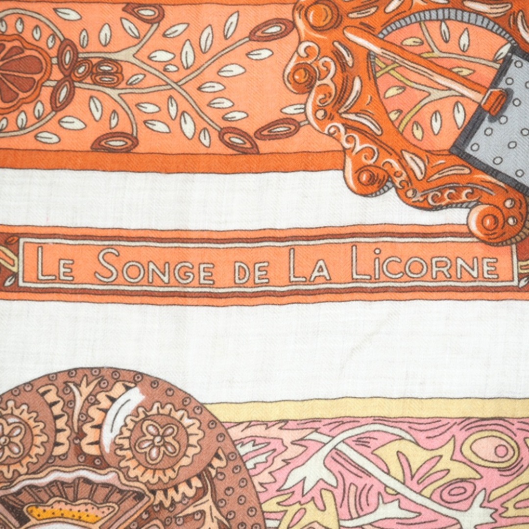エルメス HERMES スカーフ
 Le Songe dela Licorne ユニコーンの夢想 カレ140 ジェアン ショール ブラウン