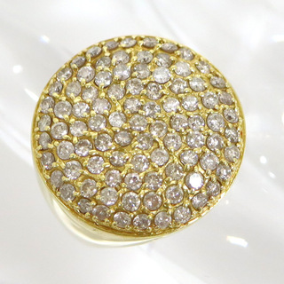 【Jewelry】K18YG イエローゴールド デザインリング ダイヤモンド D:2.10ct 17.0号 10.3g【中古】/hm09042kt(リング(指輪))