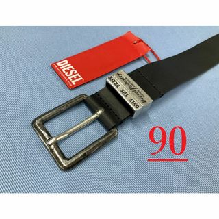 ディーゼル(DIESEL)のディーゼル　ベルト 23B23　サイズ90　ブラック　ロゴ　新品　X08532(ベルト)