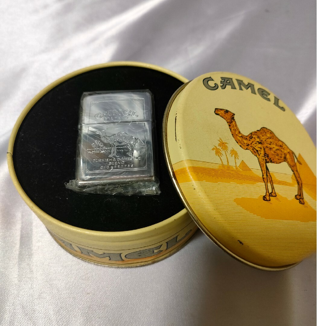 キャメル CAMEL ビンテージ zippo 専用缶ケース入 両面加工 95年製