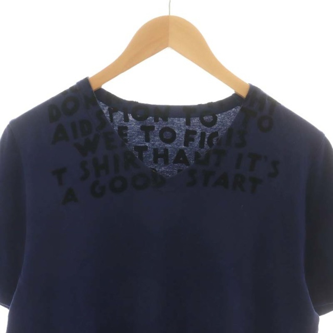 Maison Margiela エイズ Tシャツ カットソー 半袖 ロゴ M 紺 - Tシャツ