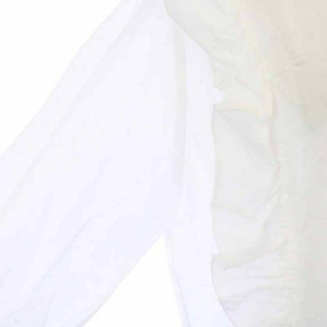 Spick & Span(スピックアンドスパン)のSpick&Span コットンシルク ピンタックフリルブラウス 長袖 F 白 レディースのトップス(シャツ/ブラウス(長袖/七分))の商品写真