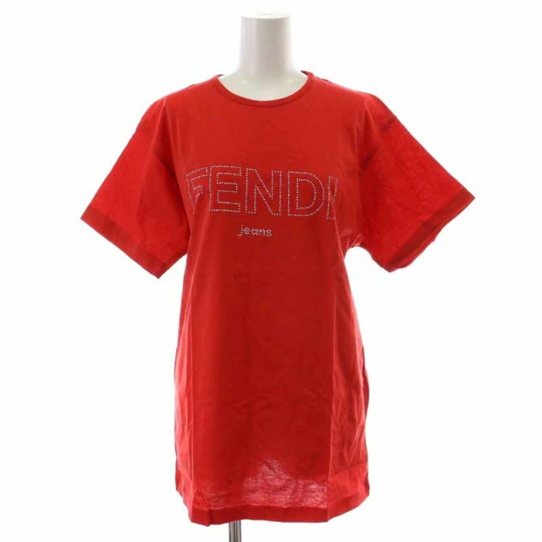 FENDI - フェンディ jeans Tシャツ カットソー スタッズ 半袖 I40 M 赤