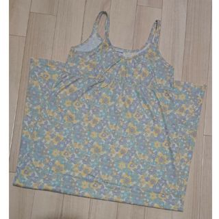 ユニクロ(UNIQLO)のUSED／GU 花柄キャミシャツワンピース M(ロングワンピース/マキシワンピース)