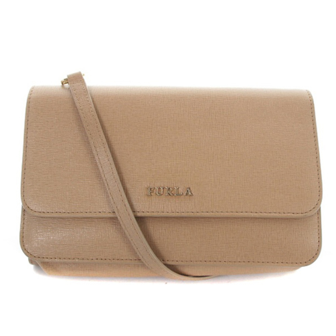 Furla - フルラ クロスボディ ショルダーウォレット ロゴ 茶色の通販