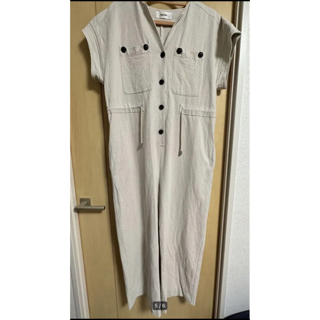 7/31まで出品!MACHATT リネンオールインワン ベージュ 7/31まで出品!MACHATT リネンオールインワン ベージュ