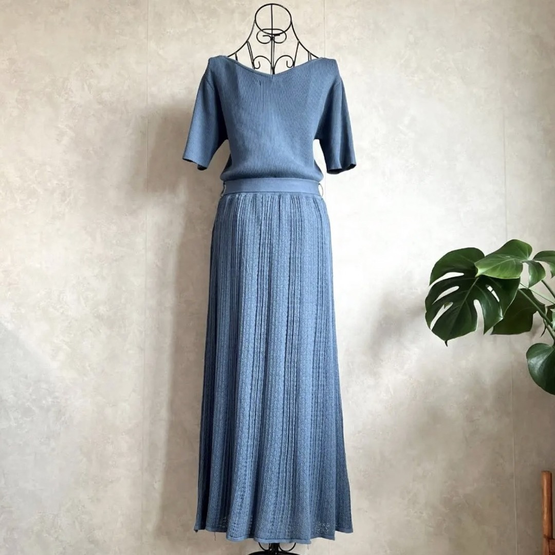 Andemiu - 【美品】アンデミュウ ロングニットワンピースの通販 Andemiu - 【美品】アンデミュウ ロングニットワンピースの通販