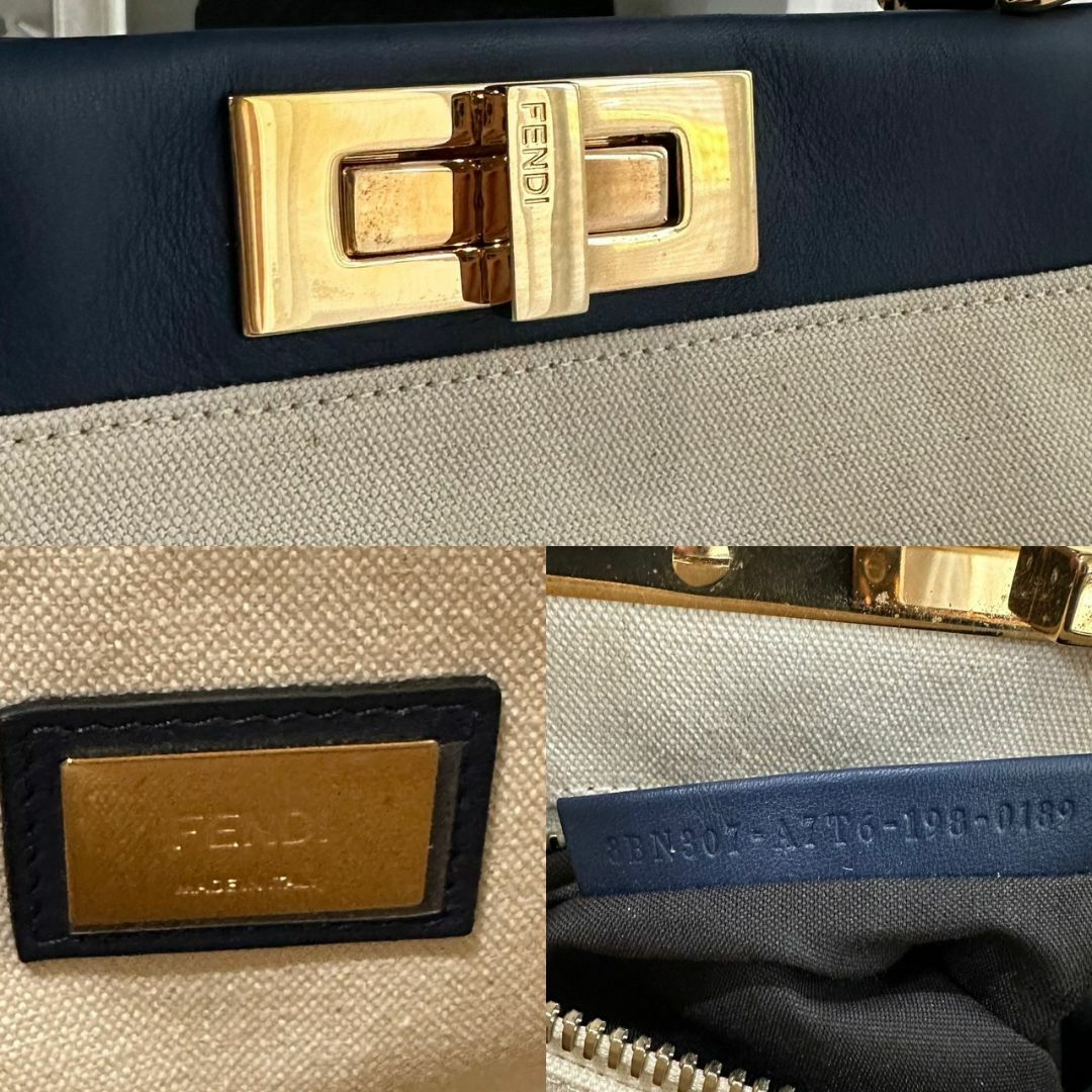 FENDI(フェンディ)の美品☆　フェンディ　ピーカブー　ディフェンダー　2way　キャンバス×クロコ レディースのバッグ(ハンドバッグ)の商品写真