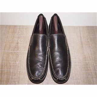 コールハーン(Cole Haan)の超美品 コールハーン レザースリッポン黒 27,5cm US9,5M(ドレス/ビジネス)