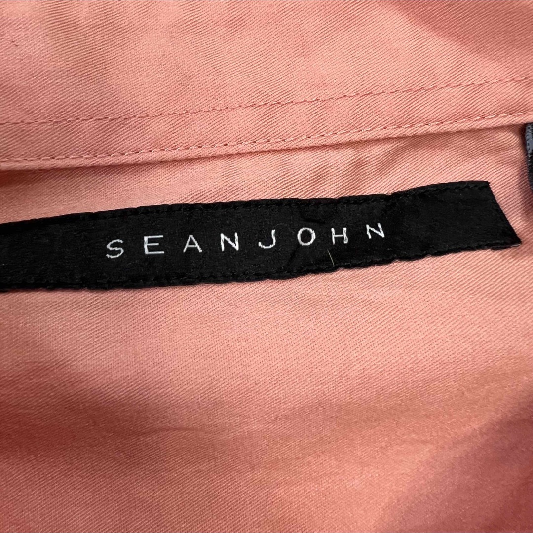 Sean John ビックサイズ ワイシャツ ピンクカラー 着画モデル155cm