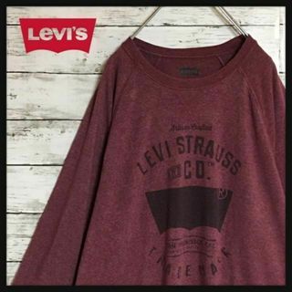 リーバイス(Levi's)の【入手困難】リーバイス☆ビッグプリントトップス　薄手　人気Lサイズ　H176(Tシャツ/カットソー(七分/長袖))