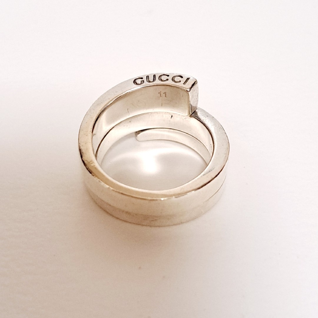 Gucci(グッチ)のグッチ GUCCI 指輪 スネーク スパイラルリング Gロゴ シルバーSV925 レディースのアクセサリー(リング(指輪))の商品写真