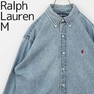 Ralph Lauren - ラルフローレン BD無地デニムシャツ M ポニー 刺繍