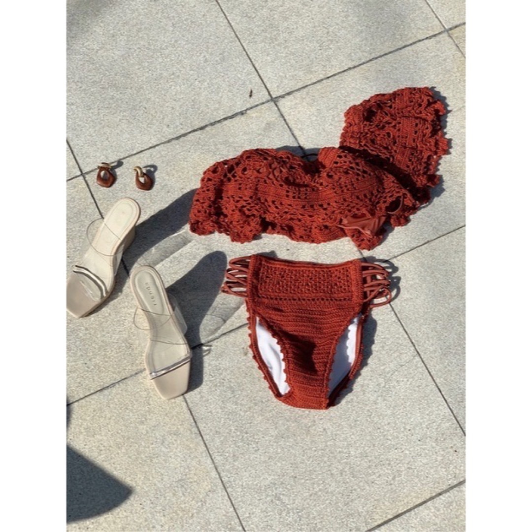 rienda oneshoulder Bandeau cup bikini 水着