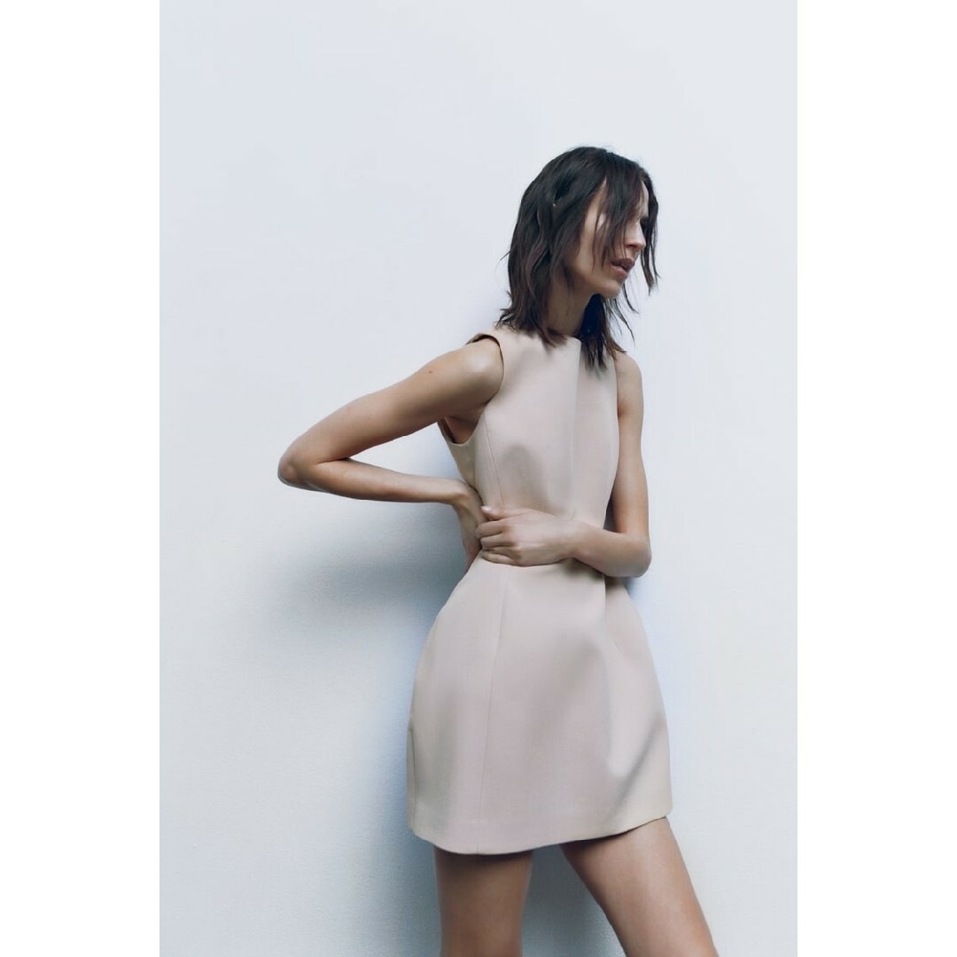 ZARA - ZARA ボリュームデザインミニワンピース Sサイズ ピンク ZARA - ZARA ボリュームデザインミニワンピース Sサイズ ピンク