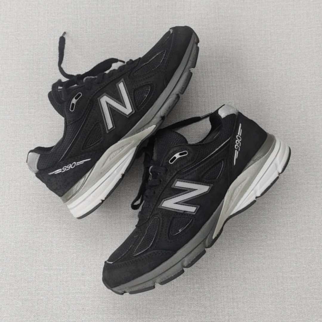 メンズ27cm new balance m990bk4 990 v4 black - スニーカー