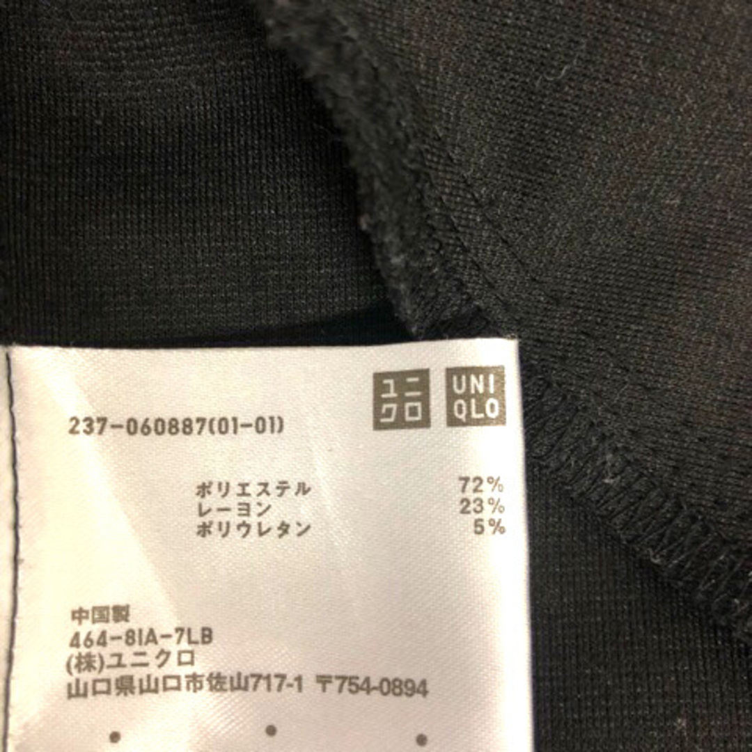 UNIQLO(ユニクロ)のユニクロ ワンピース クルーネック ノースリーブ 無地 ミニ丈 M 黒 ブラック レディースのワンピース(その他)の商品写真