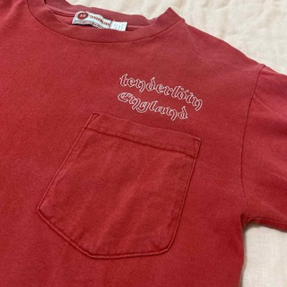 テンダーロイン(TENDERLOIN)のテンダーロイン　イングランド製　赤　胸ポケット　Tシャツ　S(Tシャツ/カットソー(半袖/袖なし))