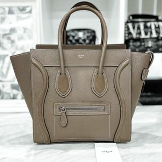 セリーヌ(celine)の美品☆　セリーヌ　ラゲージ　マイクロ　スリ　レザー　ハンドバッグ　2021年(ハンドバッグ)