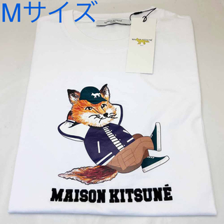 メゾンキツネ(MAISON KITSUNE')の新品 メゾンキツネ 半袖Tシャツ KM103 ホワイト Mサイズ(Tシャツ/カットソー(半袖/袖なし))