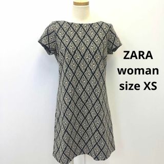 ザラ(ZARA)のZARA WOMAN ザラ ウーマン　総柄　膝丈ワンピース　size XS(ひざ丈ワンピース)