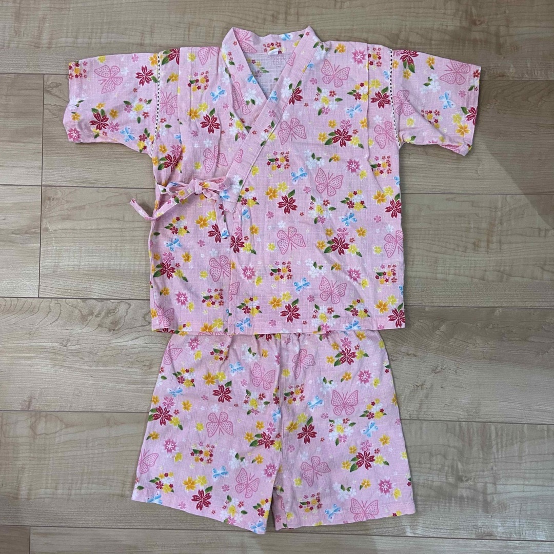 甚平 100 女の子 キッズ/ベビー/マタニティのキッズ服女の子用(90cm~)(甚平/浴衣)の商品写真