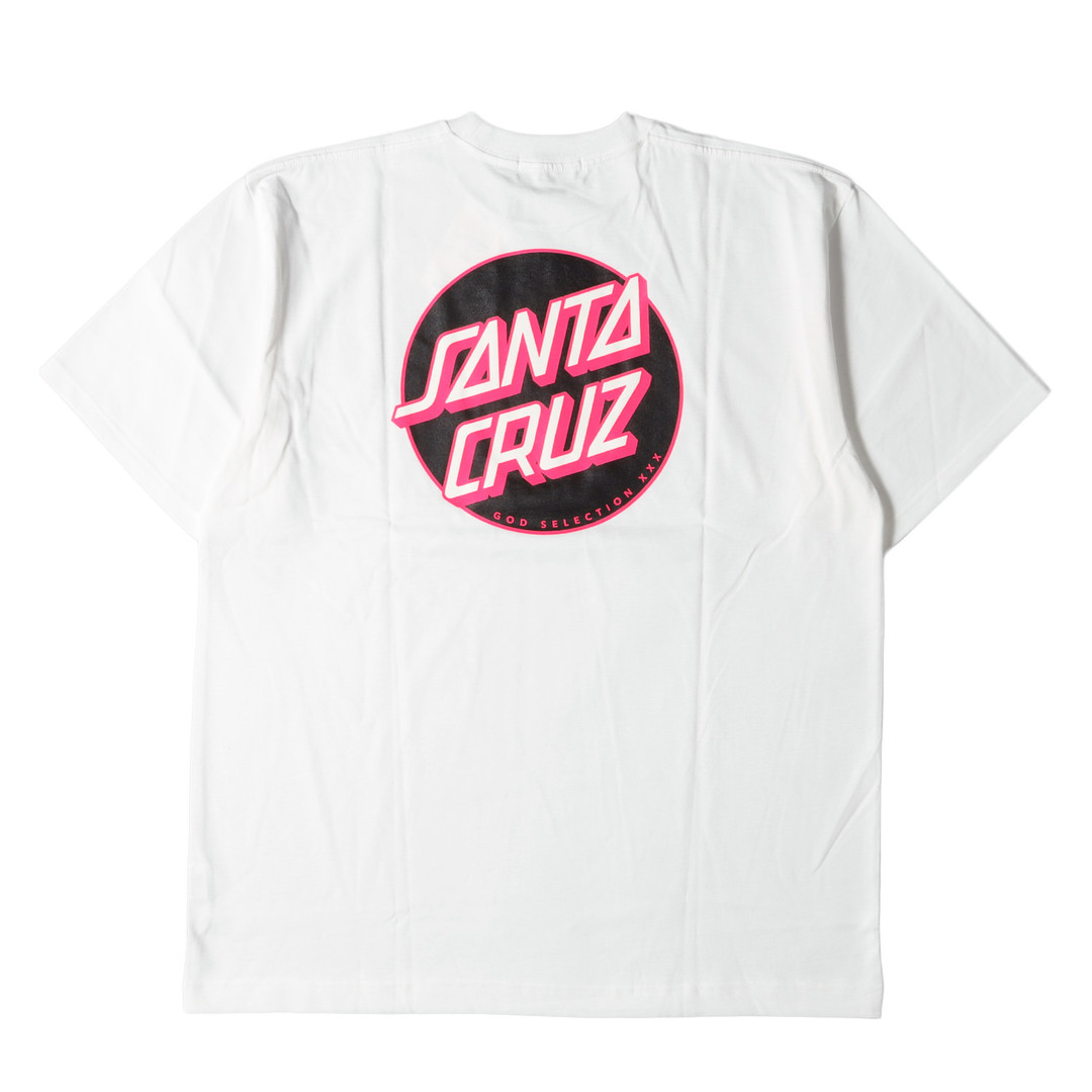 GOD SELECTION XXX ゴッド・セレクション・トリプルエックス Tシャツ サイズ:L 20AW SANTA CRUZ サンタクルーズ  コラボ ボックスロゴ ヘビー クルーネック Tシャツ T-SHIRT ホワイト 白 トップス カットソー 半袖 コラボ 【メンズ】