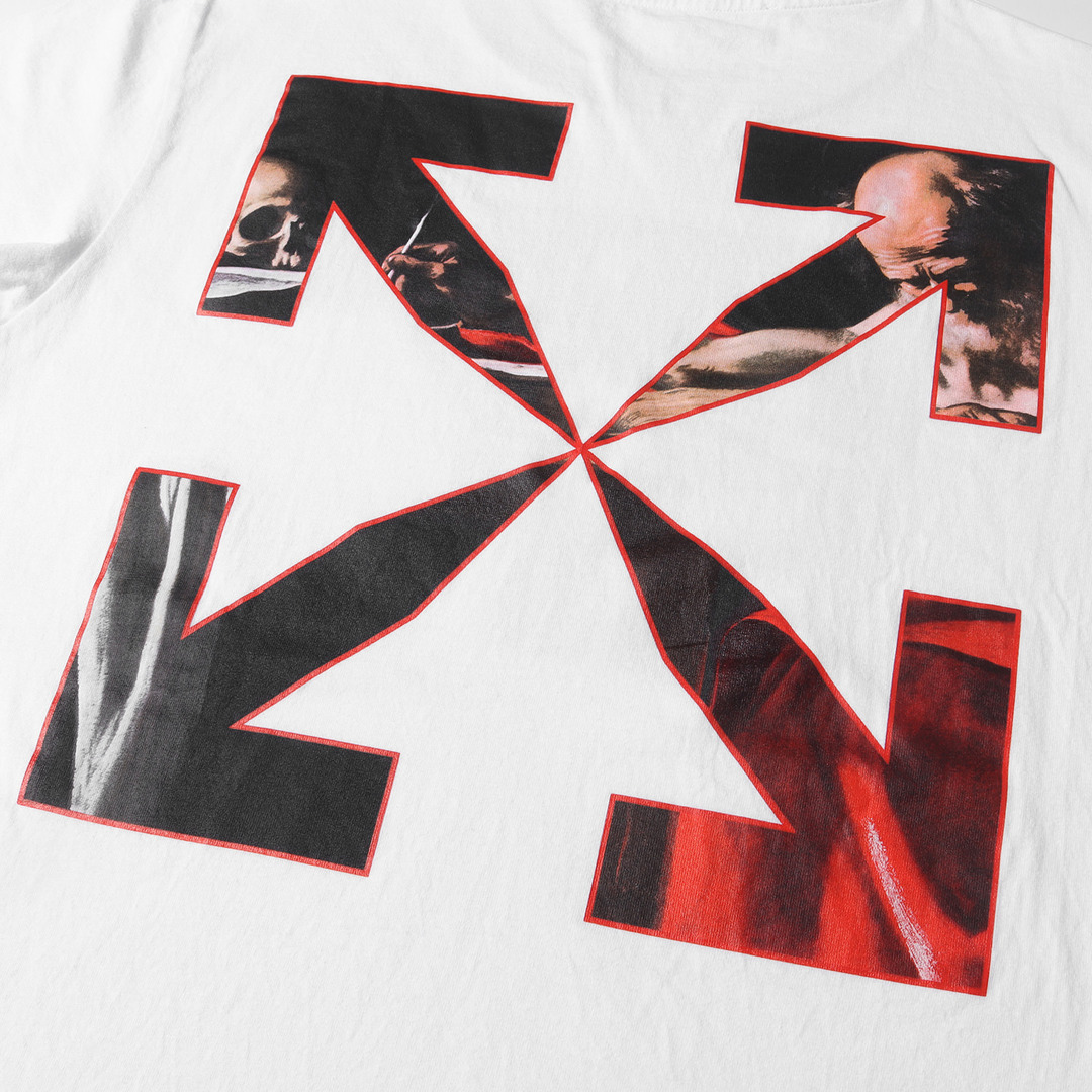 OFF-WHITE オフホワイト Tシャツ サイズ:XS 20SS 絵画アローマーク オーバーサイズ クルーネック Tシャツ CARAVAGGIO ARROW S/S OVER TEE ホワイト 白 トップス カットソー 半袖 【メンズ】【美品】