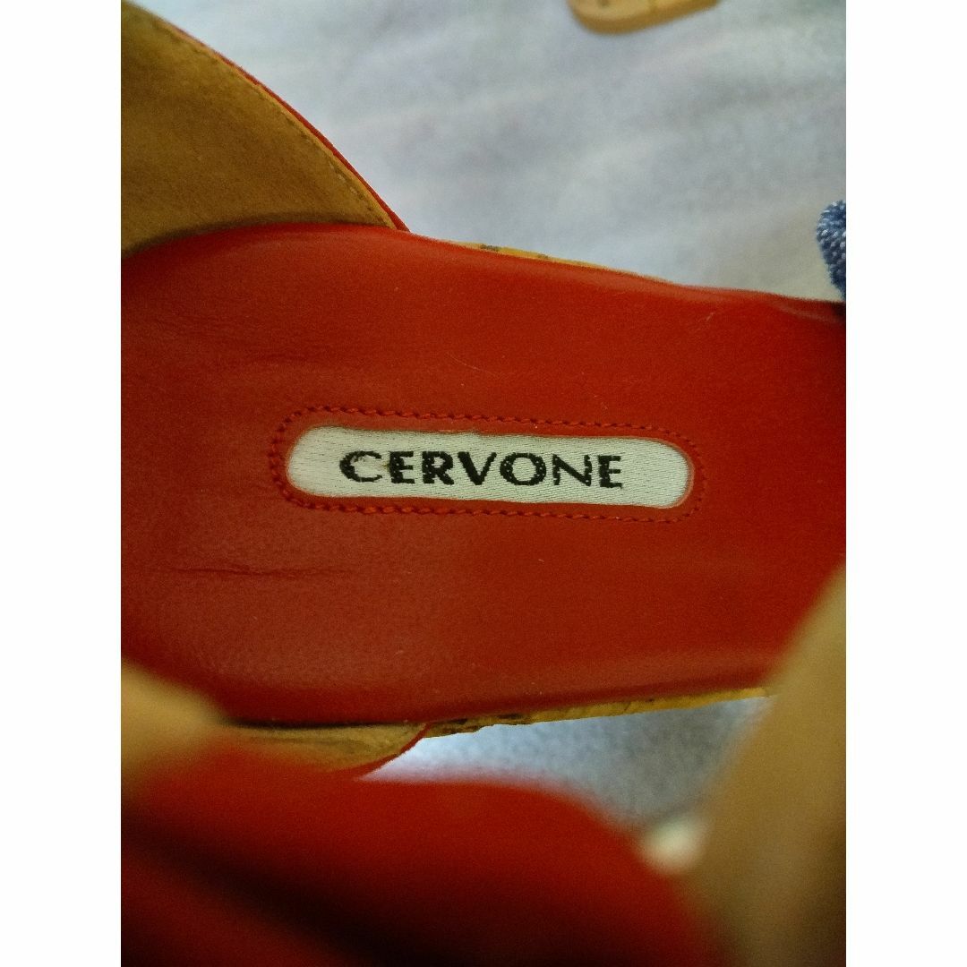 【新品】CERVONE セルボーン ウエッジソールサンダル・38・イタリア製
