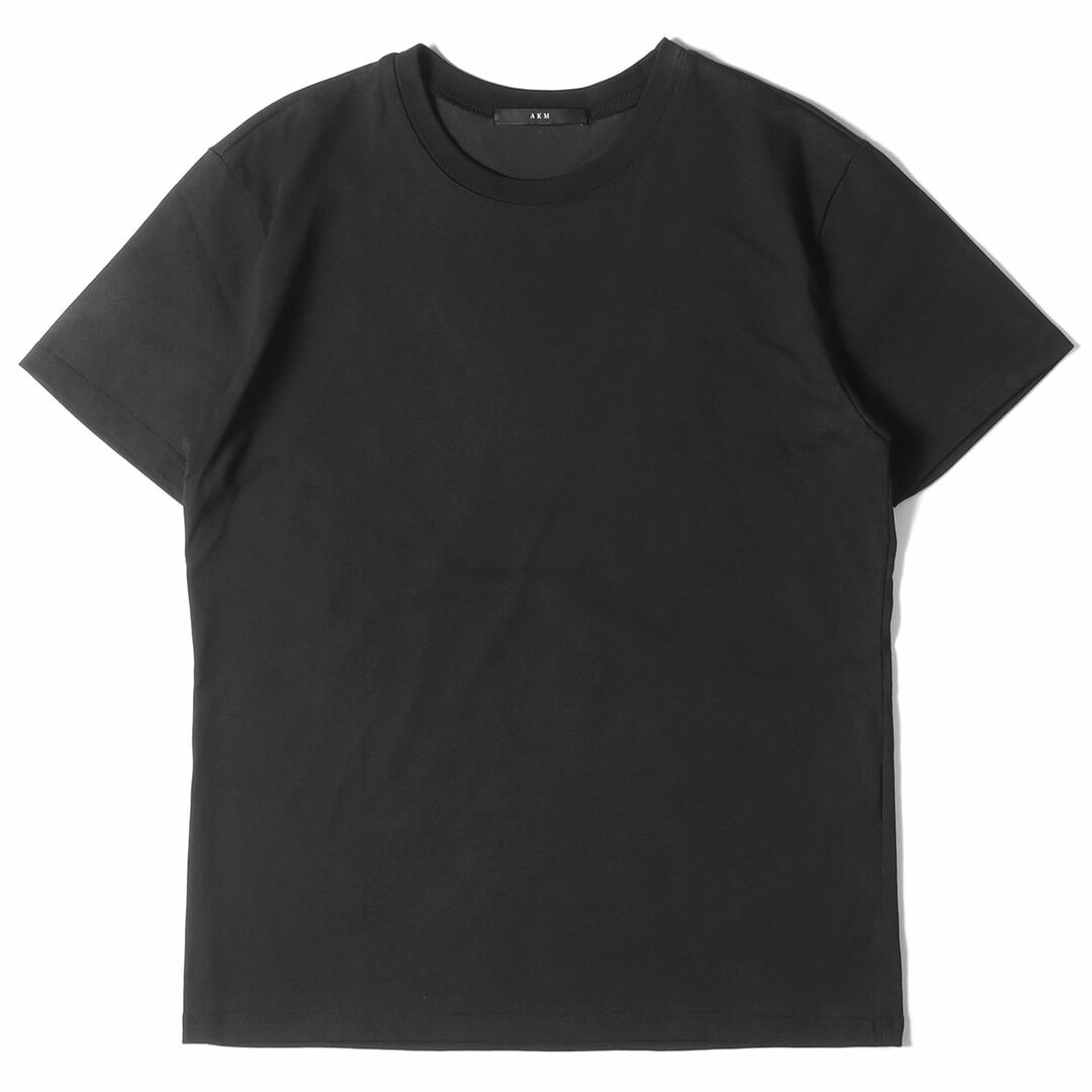 AKM エーケーエム Tシャツ サイズ:S ポリ コットン ジャージー クルーネック Tシャツ T200 CNP061 ブラック 黒 日本製 トップス カットソー 半袖 【メンズ】