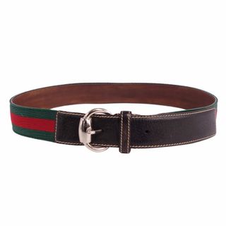 Gucci - グッチ GUCCI ベルト シェリーライン キャンバス レザー