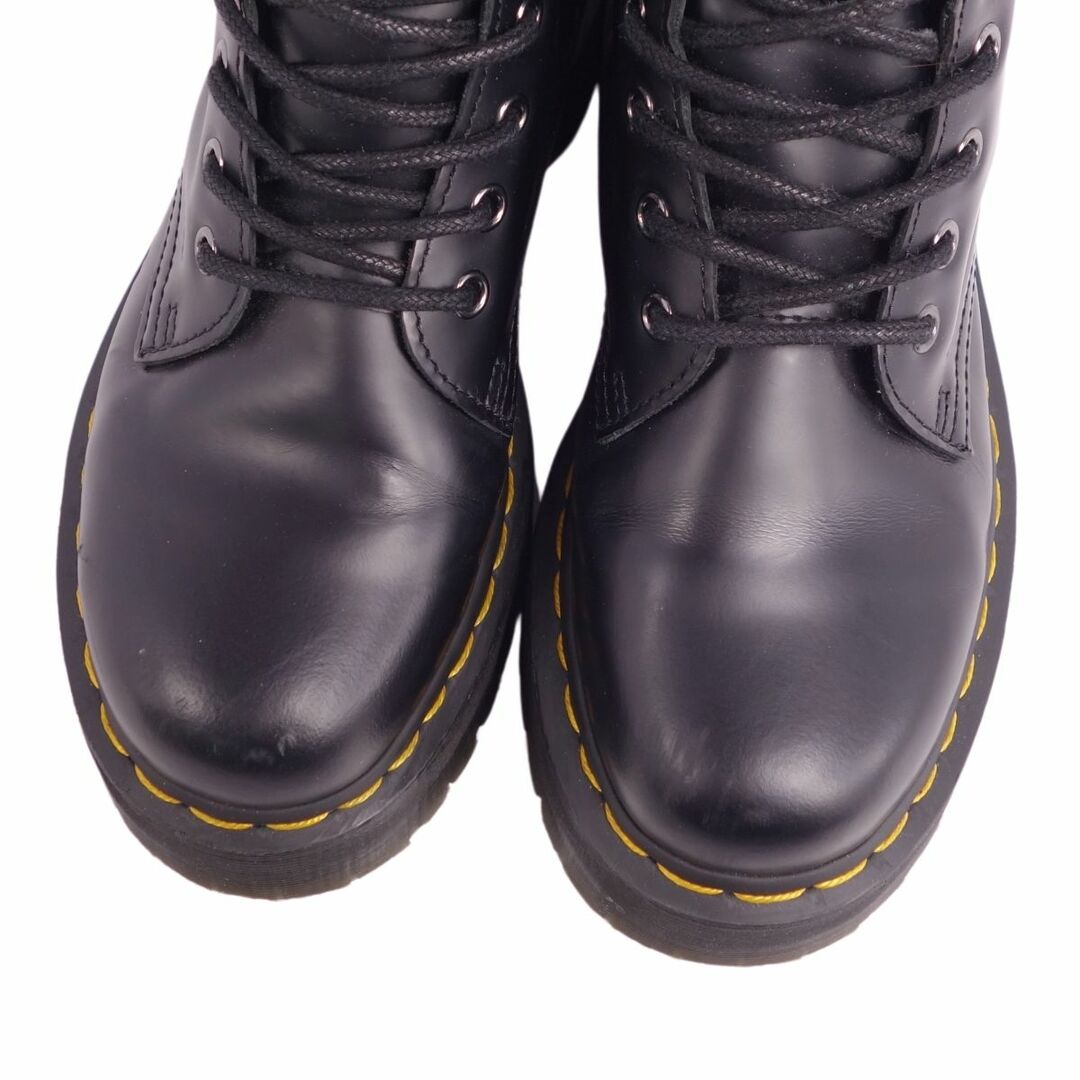 ドクターマーチン Dr.Martens ブーツ ショートブーツ 厚底 ダブルソール サイドジップ JADON 8ホール スムースレザー シューズ メンズ UK5 US6 EU38(24cm相当) ブラック