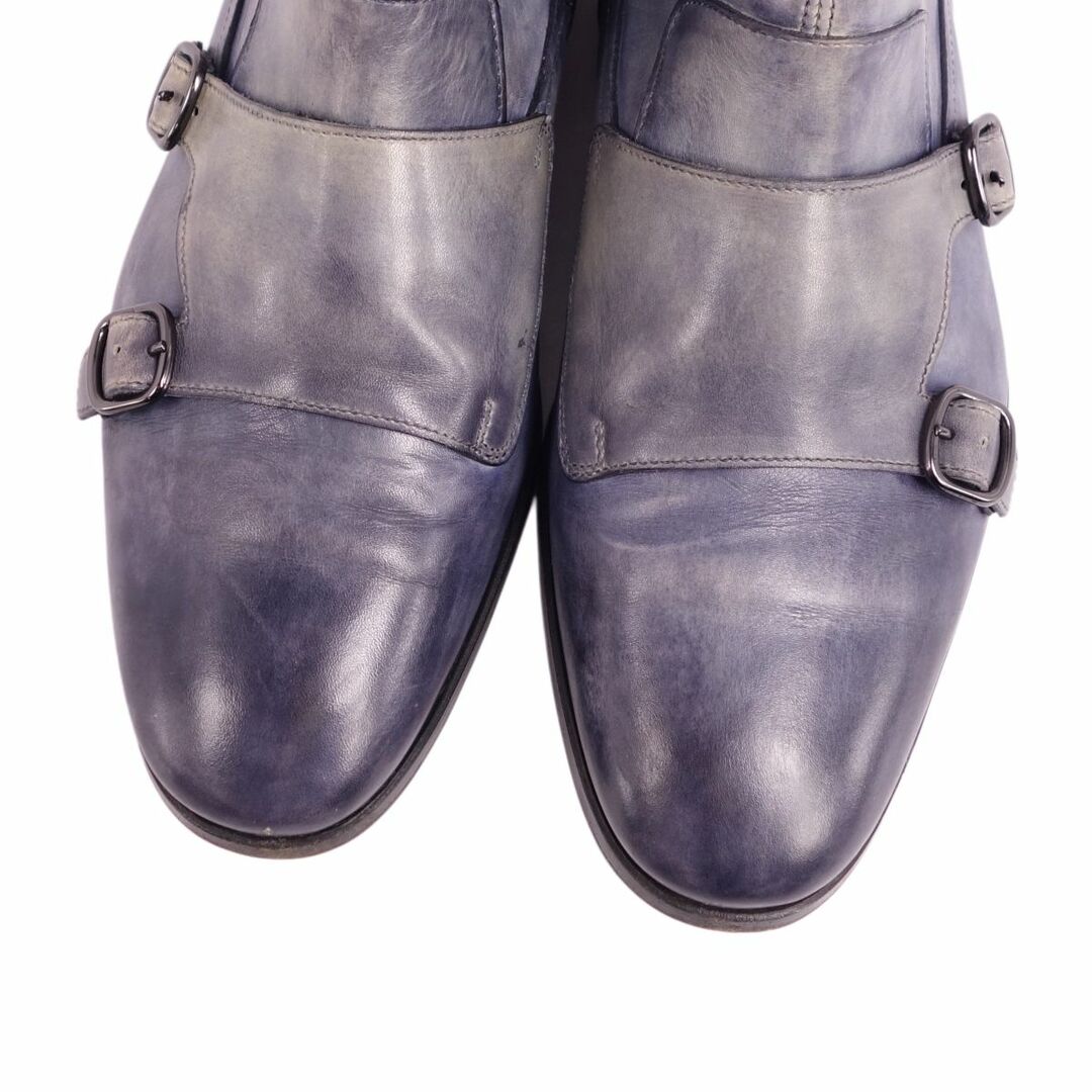 Santoni(サントーニ)のサントーニ Santoni ブーツ ショートブーツ ダブルモンクストラップ カーフレザー シューズ メンズ 6(25cm相当) ターコイズブルー メンズの靴/シューズ(ブーツ)の商品写真