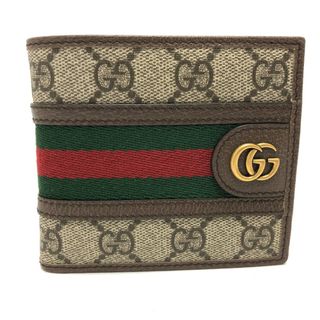 グッチ(Gucci)のグッチ GUCCI オフディア コインウォレット 597609 GG 二つ折り 2つ折り財布 GGスプリームキャンバス ベージュ(財布)