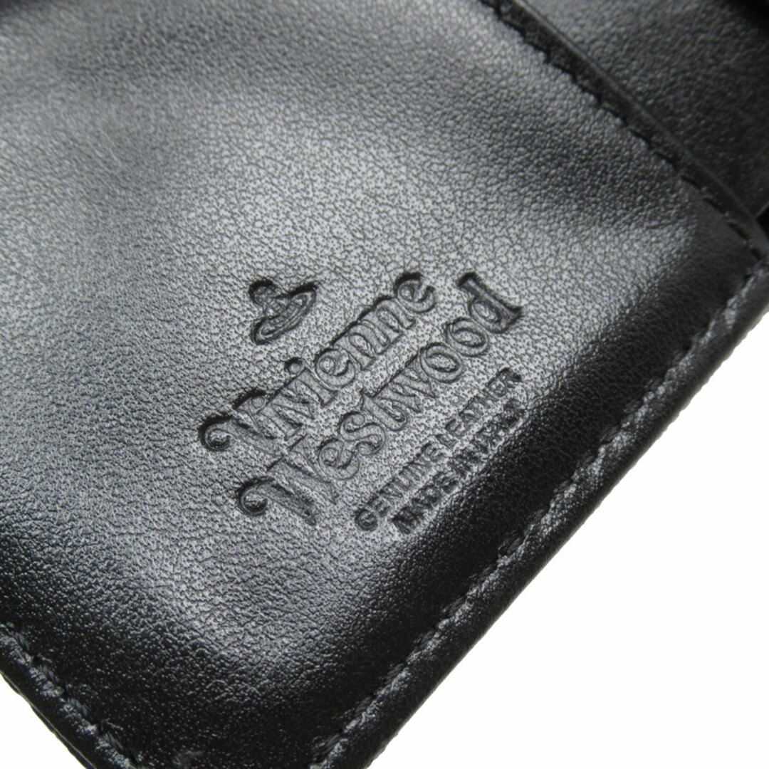 ヴィヴィアンウエストウッド Vivienne Westwood 二つ折り財布 レザー ネイビー×グリーン×ブラック レディース 送料無料【中古】 t18900g