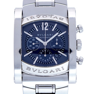 ブルガリ(BVLGARI)のブルガリ アショーマ クロノ AA44SCH 自動巻き 腕時計 ステンレススチール グレー 0008【中古】BVLGARI メンズ(腕時計(アナログ))
