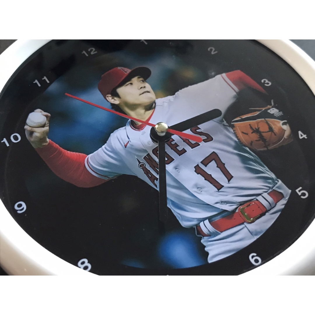 MLB ロサンゼルス・エンゼルス 【 大谷翔平 】時計/クロック/ホワイト 1 スポーツ/アウトドアの野球(記念品/関連グッズ)の商品写真