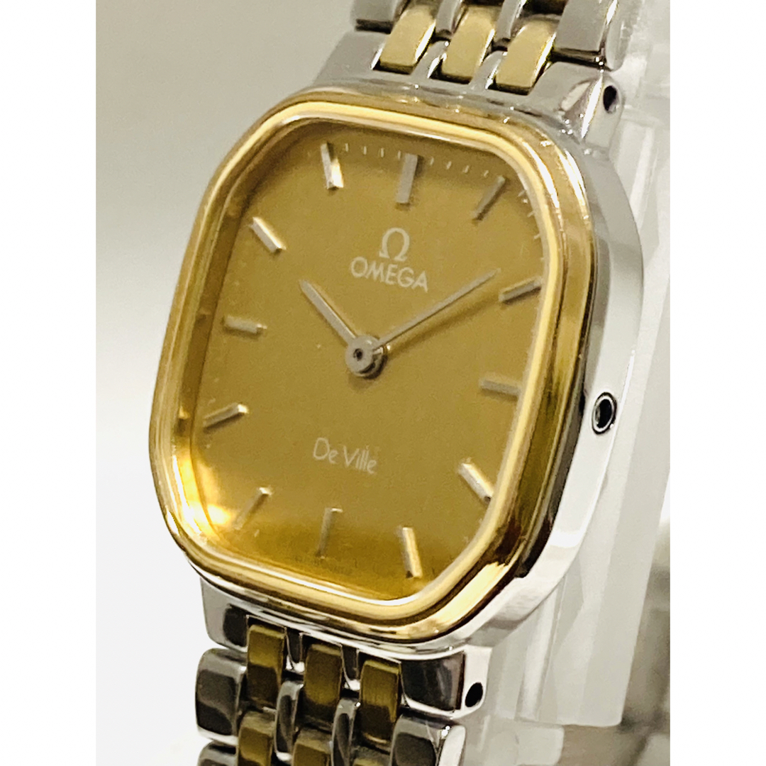 美品! OMEGA オメガ デビル 1387 コンビ 電池新品 レディース腕時計-