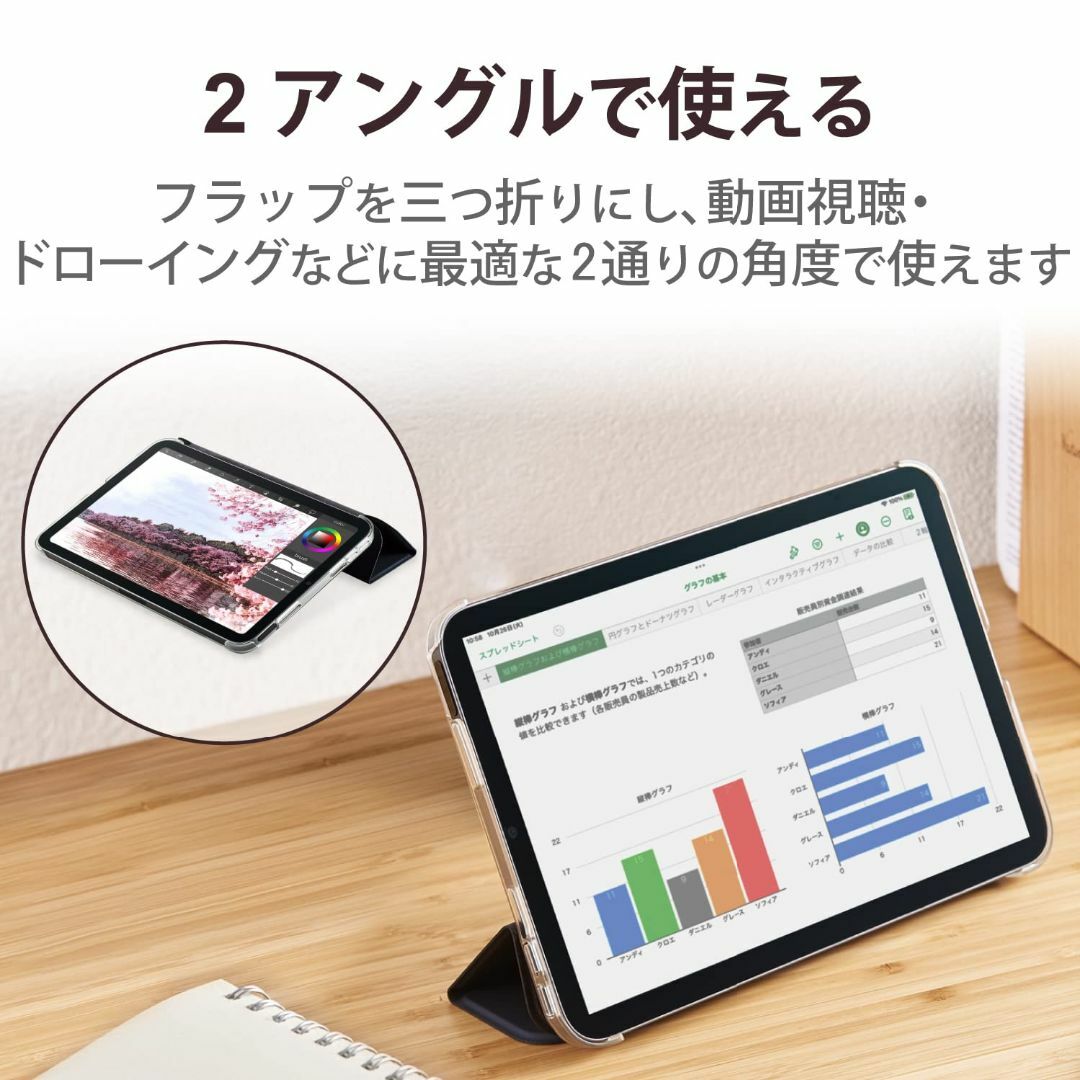 エレコム iPad mini6 第6世代 (2021年) ケース オートスリープ