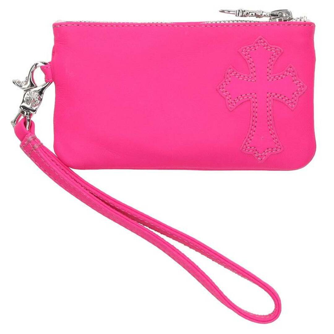 クロムハーツ  ZPR CHG WRISTLET SML/ジッパーチェンジパース ストラップ付クロスパッチダガージップレザーコインケース メンズメンズ