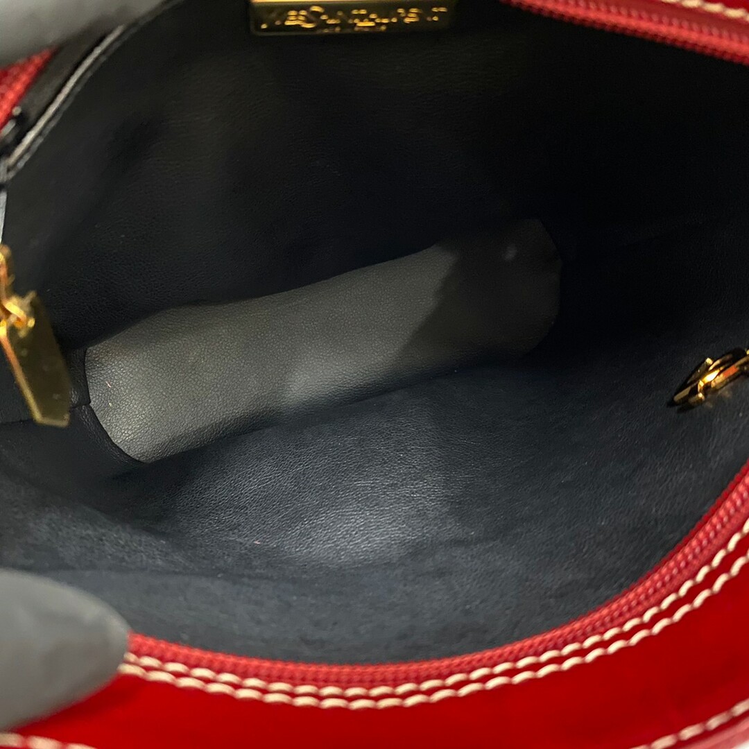 極 美品 YVES SAINT LAURENT イヴ・サンローラン ロゴ ステッチ YSL