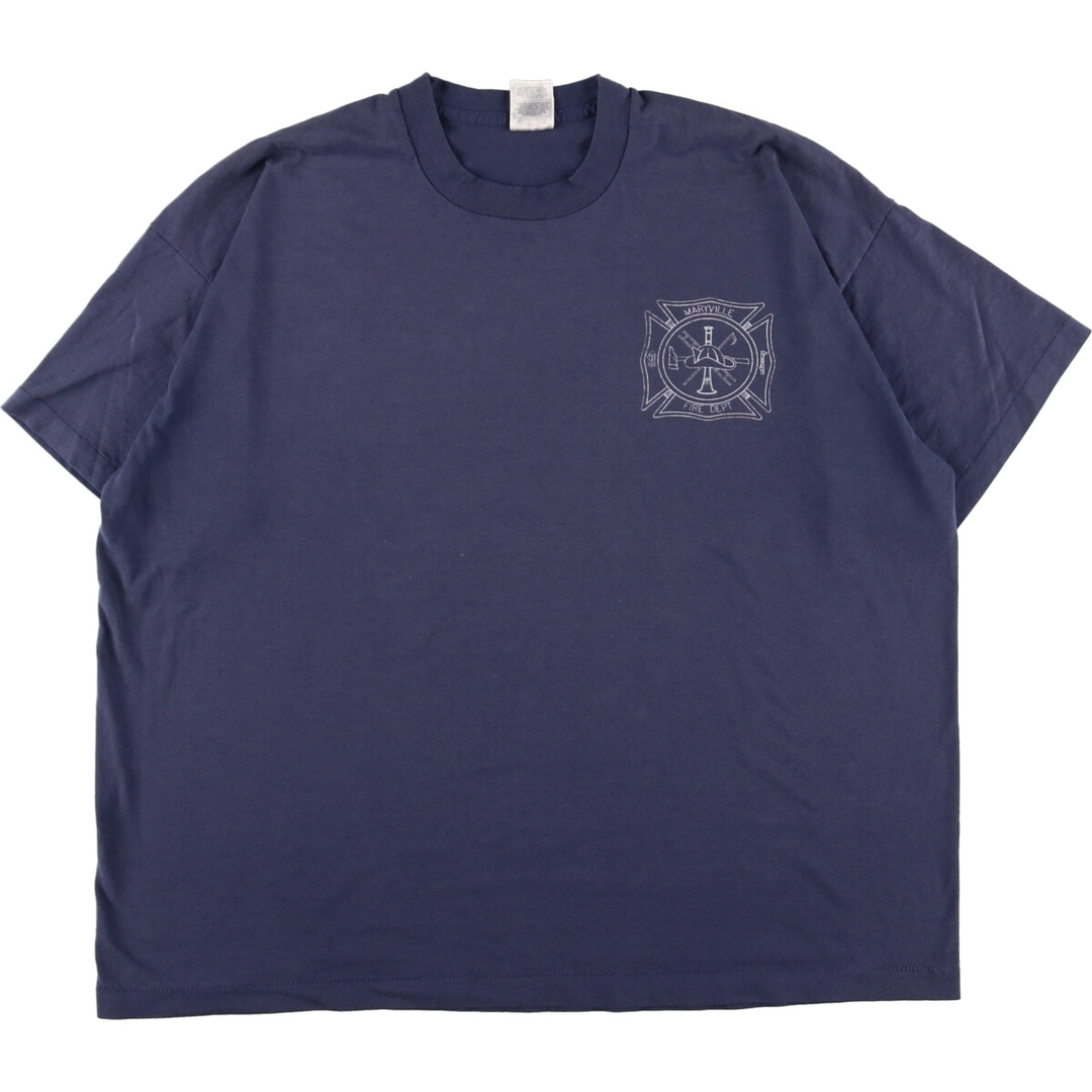 90年代 フルーツオブザルーム FRUIT OF THE LOOM 両面プリント プリントTシャツ USA製 メンズXXL ヴィンテージ /eaa356039