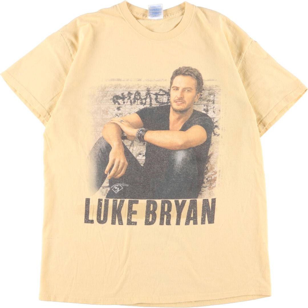 525cm肩幅ギルダン GILDAN LUKE BRYAN ルークブライアン 両面プリント バンドTシャツ バンT メンズM /eaa356032