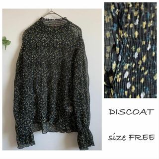 ディスコート(Discoat)のDISCOAT 花柄シアートップス 透け感 シースルー(シャツ/ブラウス(長袖/七分))