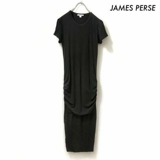 ジェームスパース(JAMES PERSE)のJAMES PERSE ジェームスパース★半袖ワンピース ストレッチジャージー(ロングワンピース/マキシワンピース)