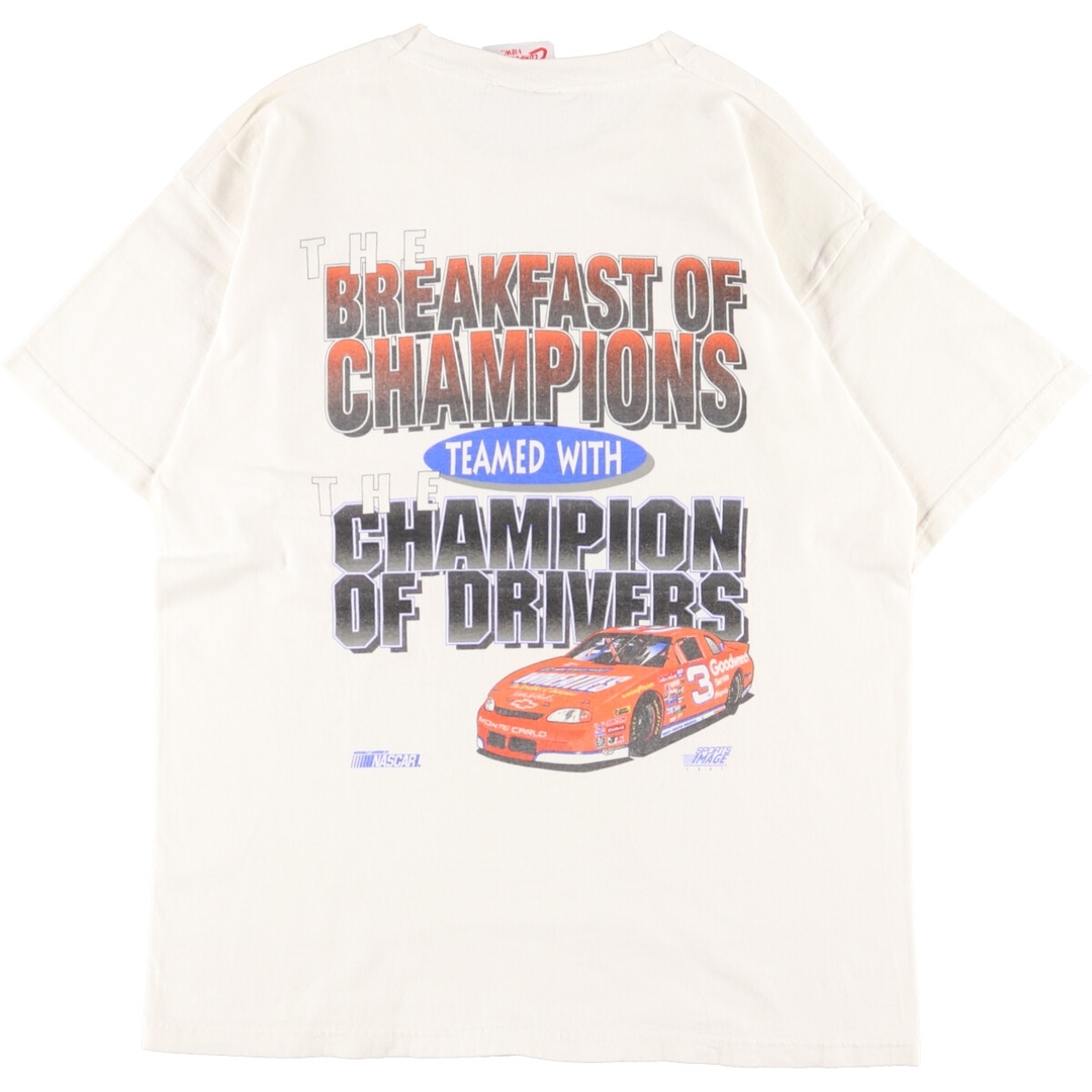 90年代 COMPETITORS VIEW NASCAR ナスカー レーシング 両面プリント プリントTシャツ メンズL ヴィンテージ /eaa355845