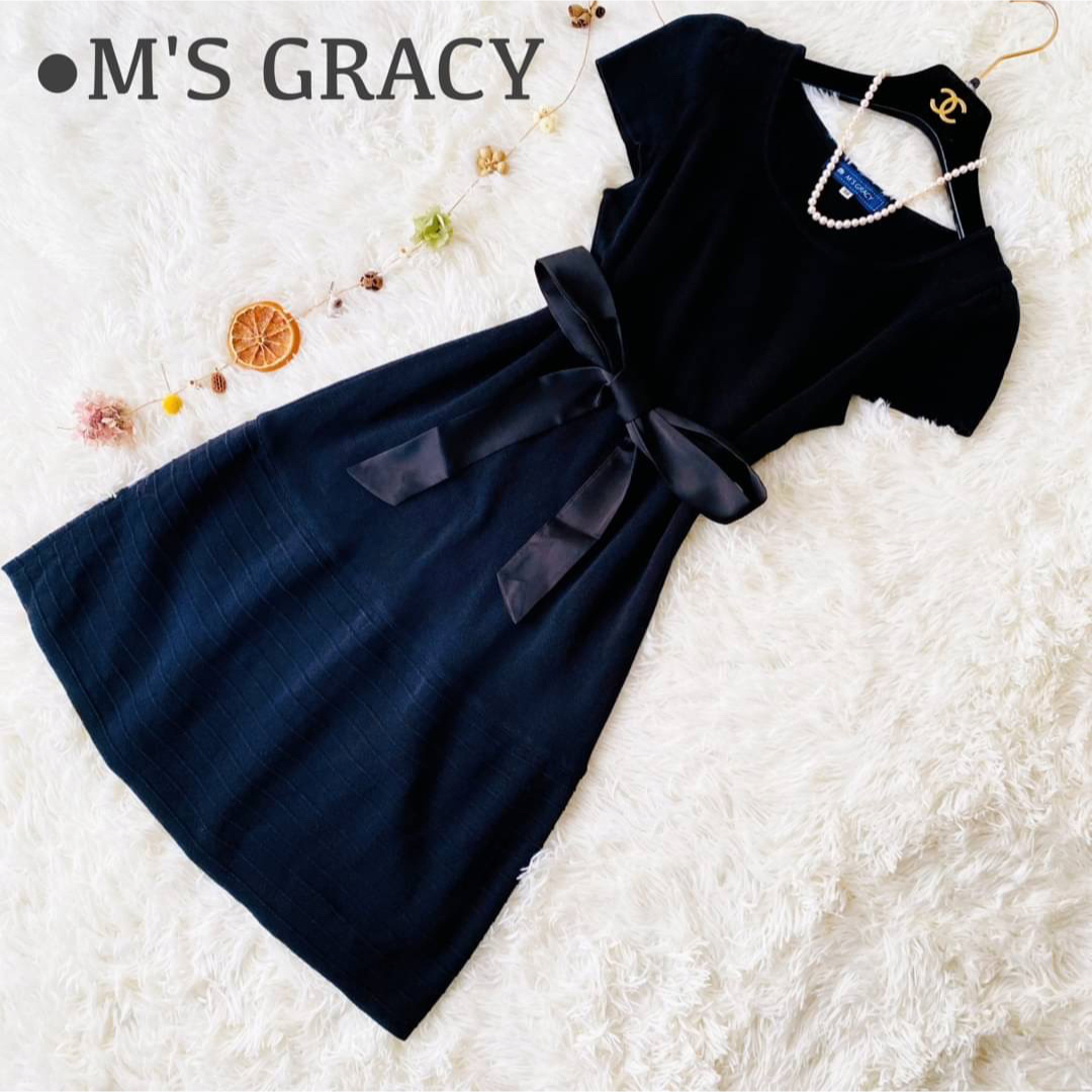 M'S GRACY - 極美品 エムズグレイシー 上品 サマーニット リボン 美