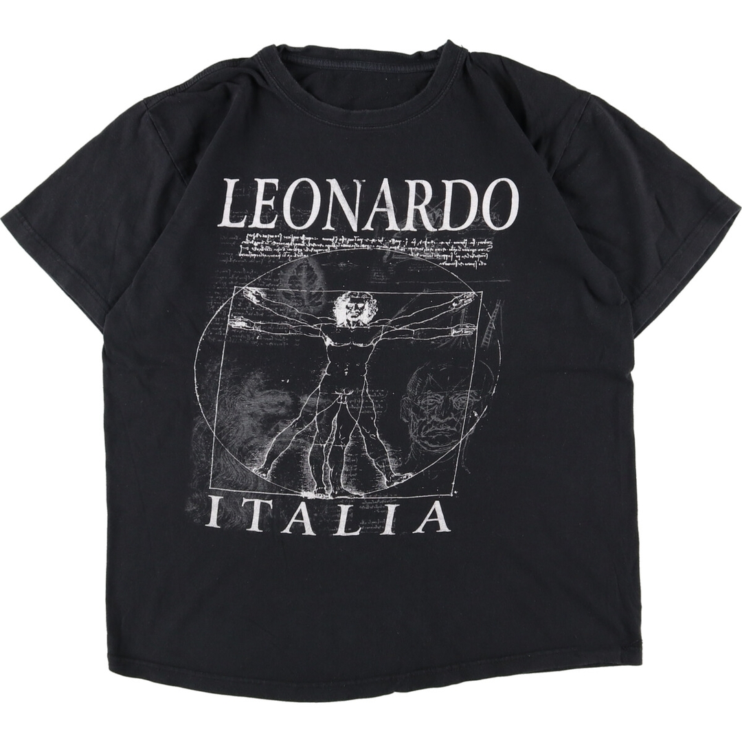 -ランクLEONARDO DA VINCI レオナルドダヴィンチ アートTシャツ メンズM /eaa354026