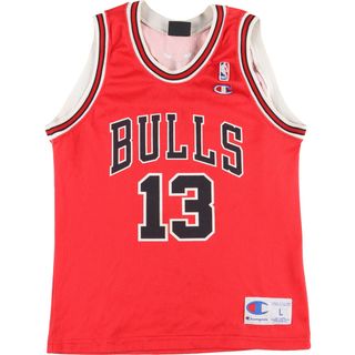 チャンピオン(Champion)の古着 チャンピオン Champion NBA CHICAGOBULLS シカゴブルズ メッシュ ゲームシャツ レプリカユニフォーム イタリア製 レディースM /eaa352539(Tシャツ(半袖/袖なし))